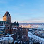 quebec city skyline in winter