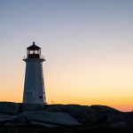 lighthouse on rock formation