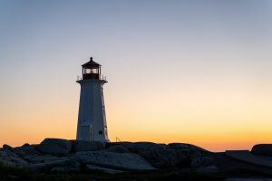 lighthouse on rock formation