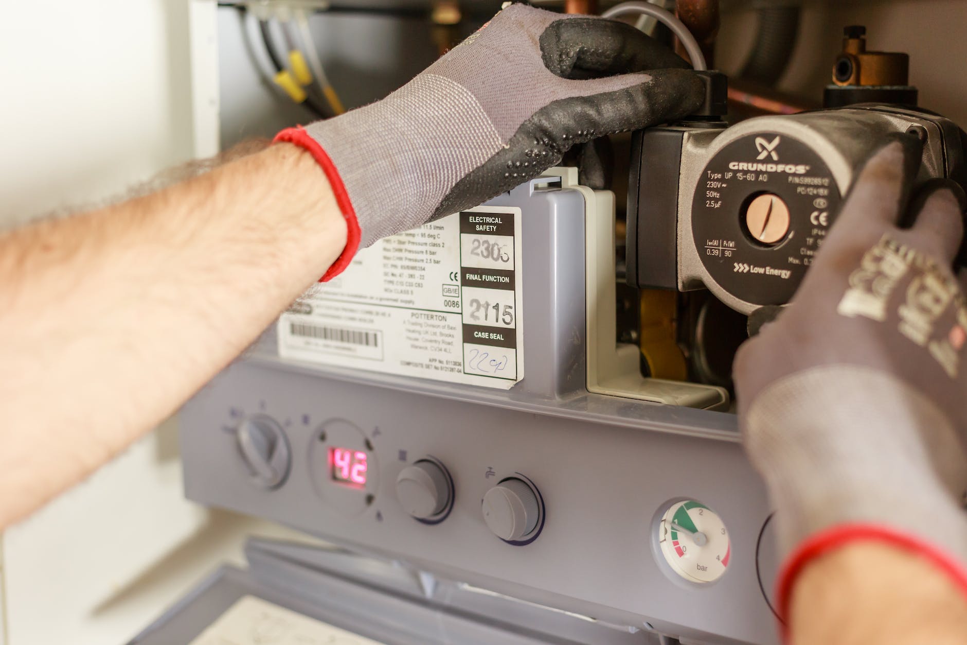 plumber repairing power source